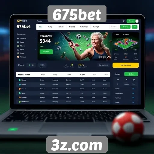 Análise da interface do usuário no site 675bet